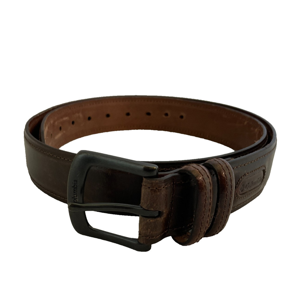 Men's XL (42"-44") Columbia Brown 100% Genuine Leather Belt